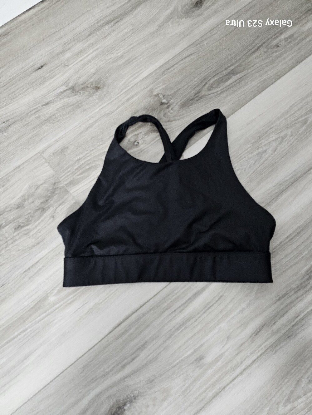 Fabletics Black High Neck Sports Bra Sz L